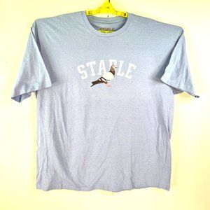 Staple Pigeon Art Shirt Adult Size XXL Blue Nature Bird Graphic Tee